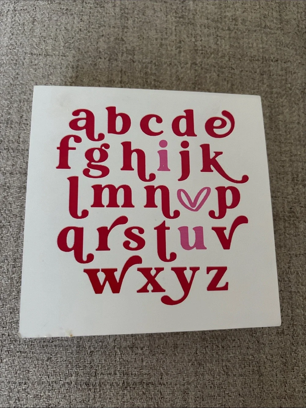 Small Alphabet Letters (I ♥️ u)   Perfect for year-round decor or Valentines Day
